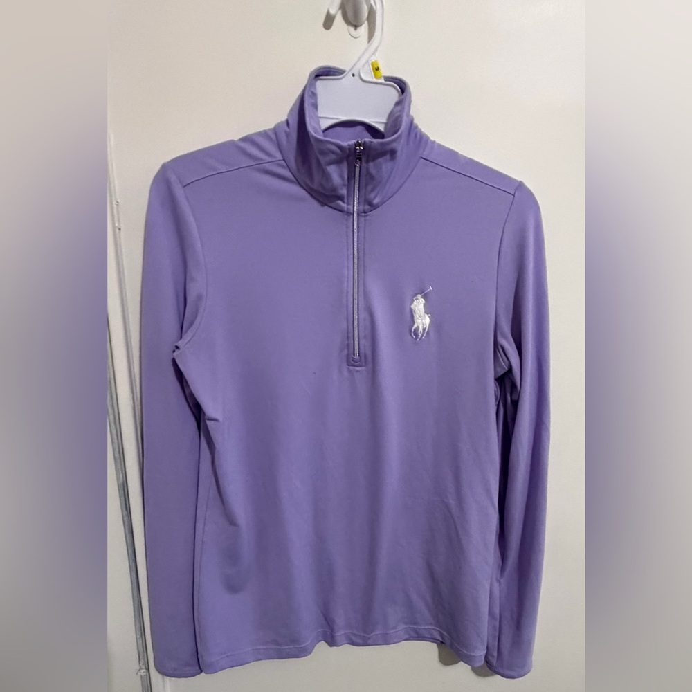Polo Golf Ralph Lauren Lavender Purple Pullover zip Women Sz S/P long sleeve